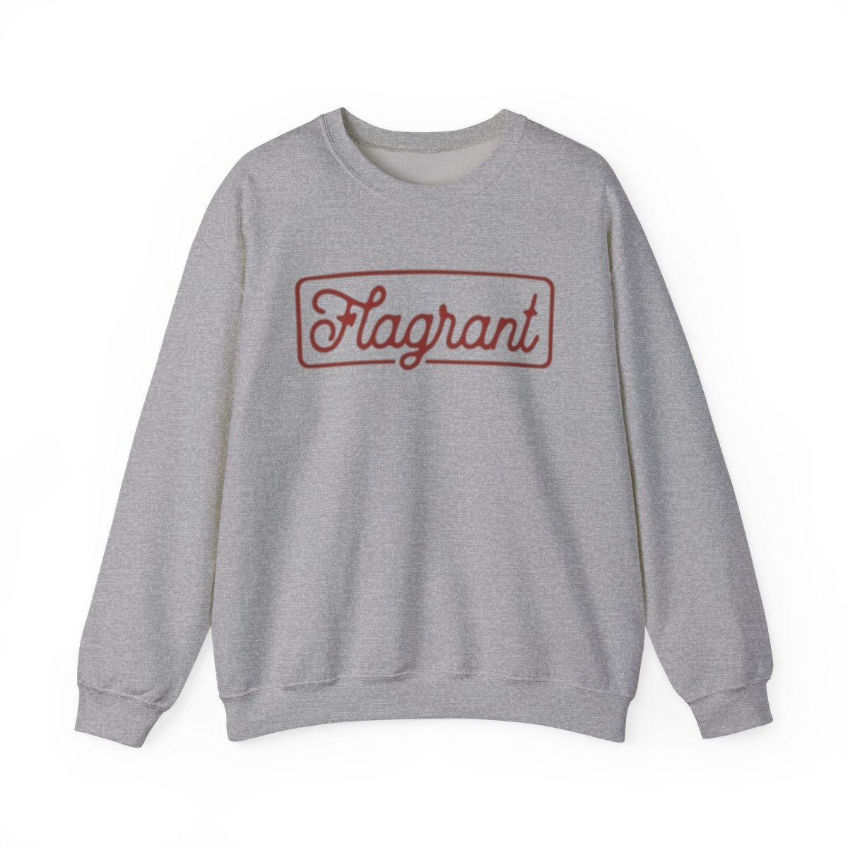 Flagrant script logo Crewneck Sweatshirt | retro cursive design | Flagrant Podcast - alternate angle 3, merchandise