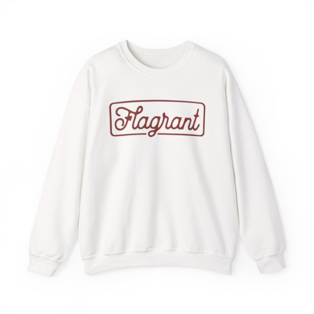 Flagrant script logo Crewneck Sweatshirt | retro cursive design | Flagrant Podcast - Official sweatshirts merchandise