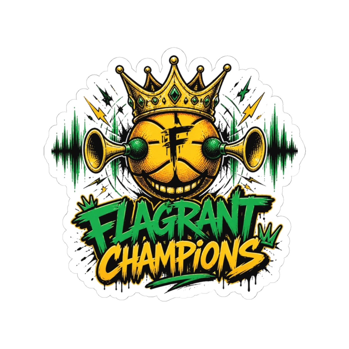 Flagrant "Flagrant Champions" Sticker - alternate angle 2, merchandise